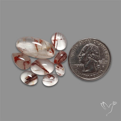 Iron Quartz Cabochons Lot