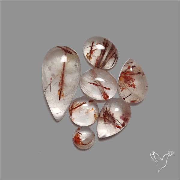 Iron Quartz Cabochons Lot