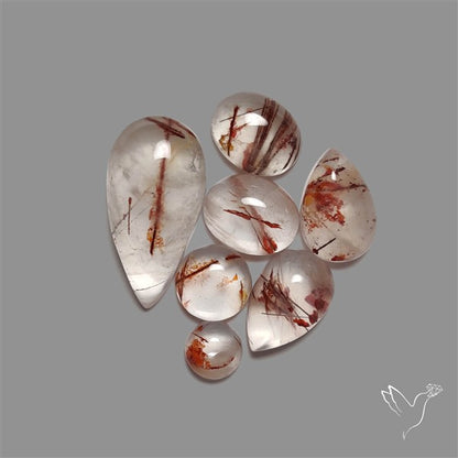 Iron Quartz Cabochons Lot