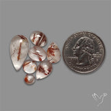 Iron Quartz Cabochons Lot