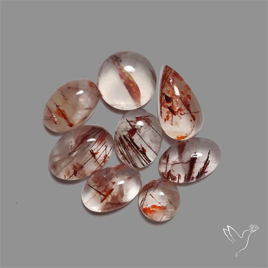 Iron Quartz Cabochons Lot