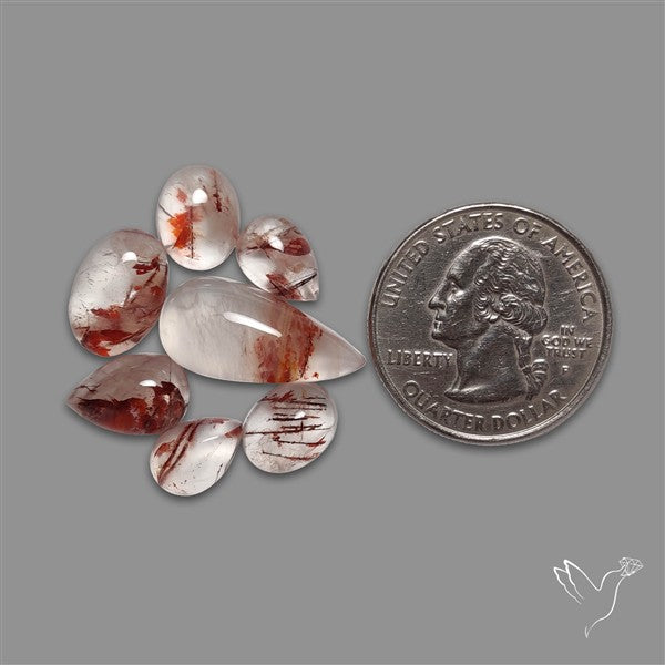 Iron Quartz Cabochons Lot