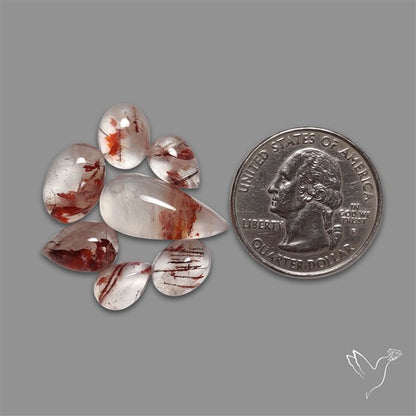 Iron Quartz Cabochons Lot