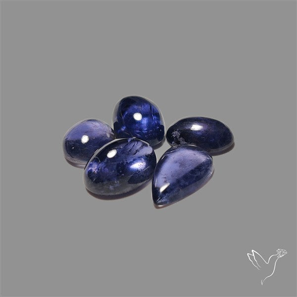 Blue Iolite Cabochons Lot
