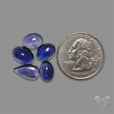 Blue Iolite Cabochons Lot