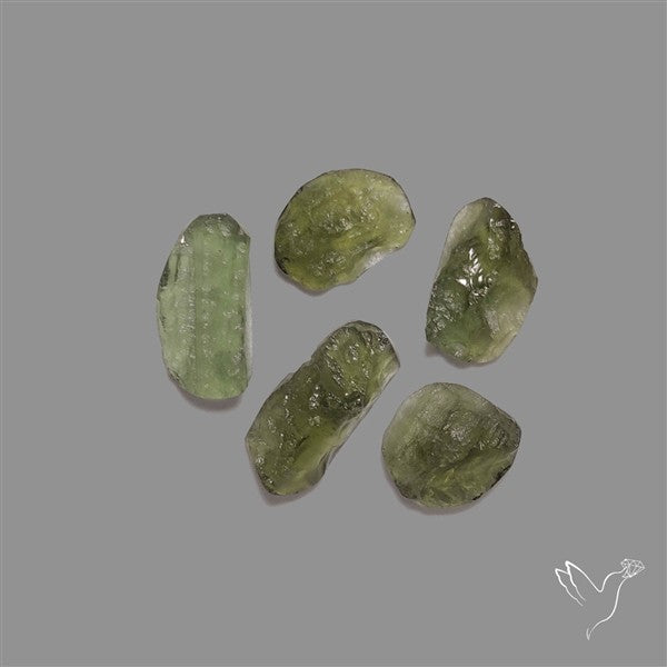 Raw Face Moldavite (Polished Flat Backed)