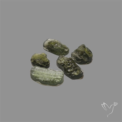 Raw Face Moldavite (Polished Flat Backed)