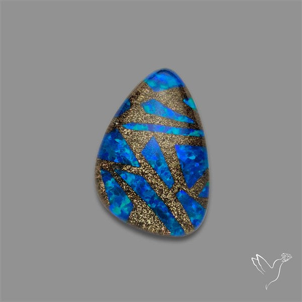 Blue Aurora Opal Copper Mosaic Doublet