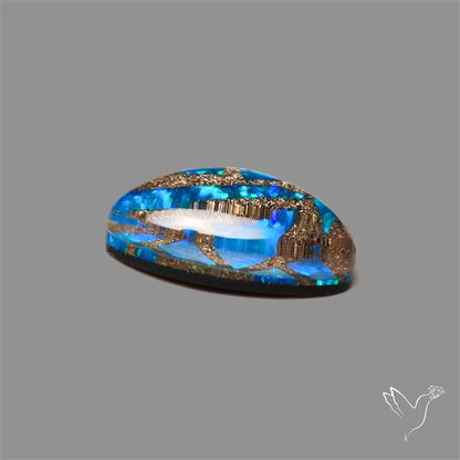 Blue Aurora Opal Copper Mosaic Doublet