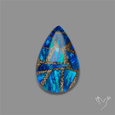 Blue Aurora Opal Copper Mosaic Doublet