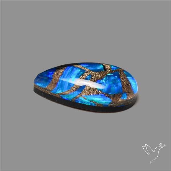 Blue Aurora Opal Copper Mosaic Doublet