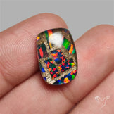 Aurora Opal Copper Mosaic Doublet