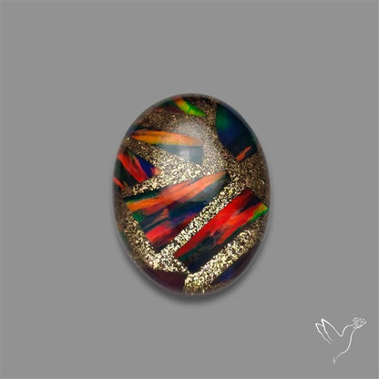Aurora Opal Copper Mosaic Doublet