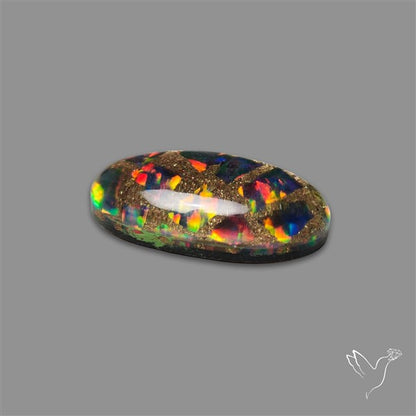 Aurora Opal Copper Mosaic Doublet