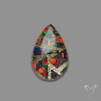 Aurora Opal Copper Mosaic Doublet
