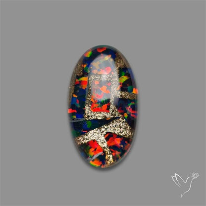 Aurora Opal Copper Mosaic Doublet