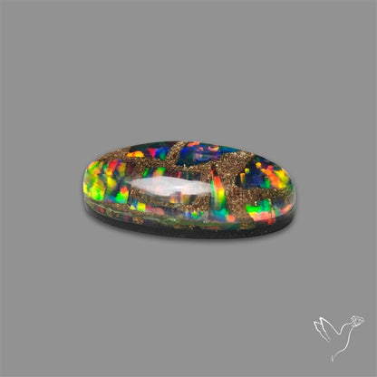 Aurora Opal Copper Mosaic Doublet
