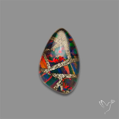 Aurora Opal Copper Mosaic Doublet