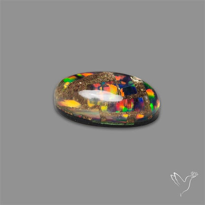 Aurora Opal Copper Mosaic Doublet