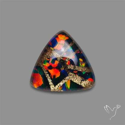 Aurora Opal Copper Mosaic Doublet