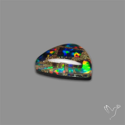 Aurora Opal Copper Mosaic Doublet