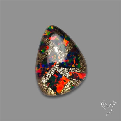 Aurora Opal Copper Mosaic Doublet