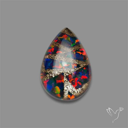 Aurora Opal Copper Mosaic Doublet