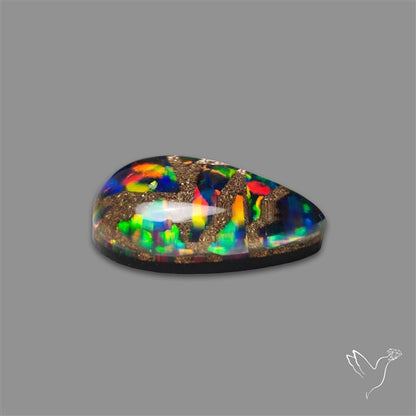 Aurora Opal Copper Mosaic Doublet