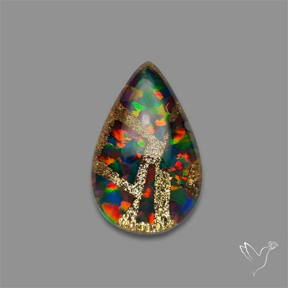 Aurora Opal Copper Mosaic Doublet