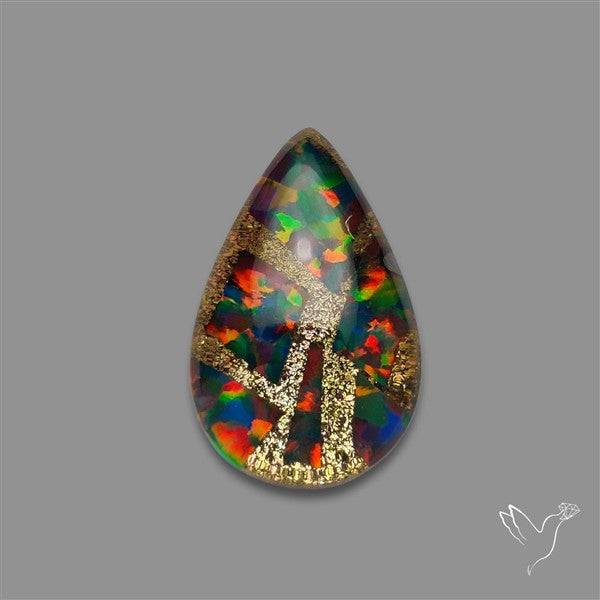 Aurora Opal Copper Mosaic Doublet