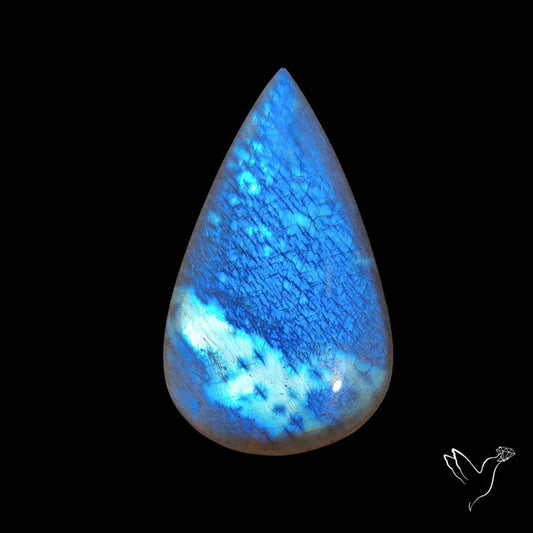 Belomorite Blue Moonstone Cabochon Russian
