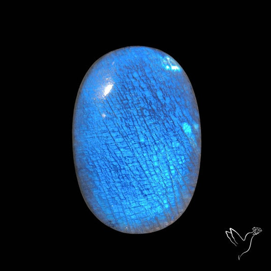 Belomorite Blue Moonstone Cabochon Russian