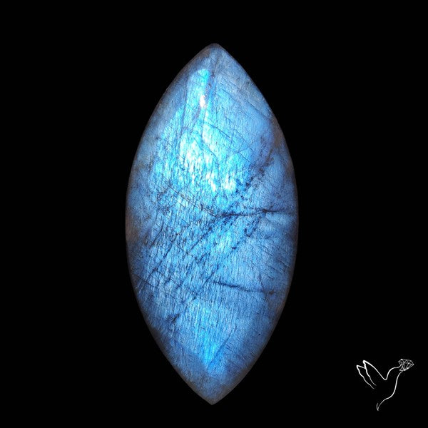 Belomorite Blue Moonstone Cabochon Russian