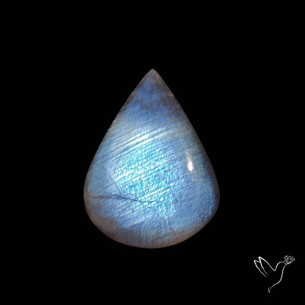 Belomorite Blue Moonstone Cabochon Russian