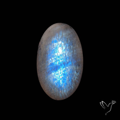 Belomorite Blue Moonstone Cabochon Russian