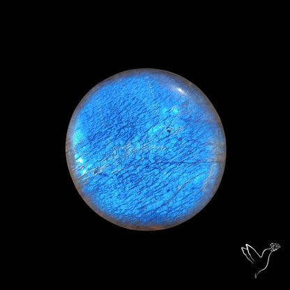 Belomorite Blue Moonstone Cabochon Russian