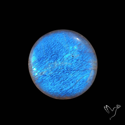 Belomorite Blue Moonstone Cabochon Russian