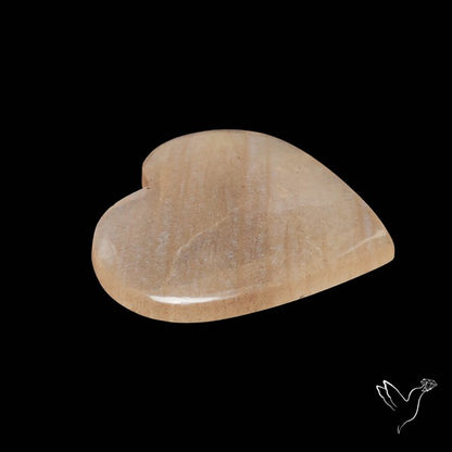 Belomorite Blue Moonstone Heart Cabochon