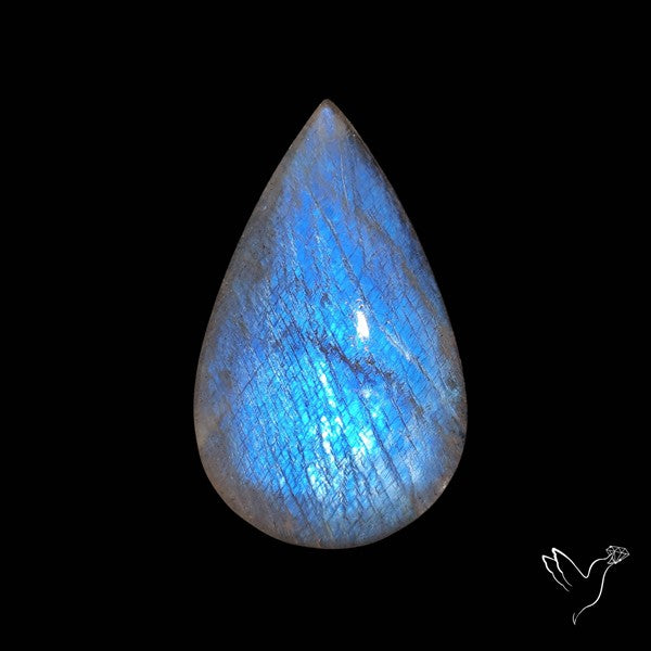 Belomorite Blue Moonstone Cabochon Russian