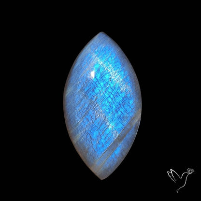 Belomorite Blue Moonstone Cabochon Russian