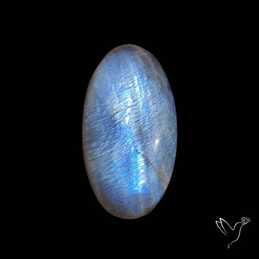 Belomorite Blue Moonstone Cabochon Russian