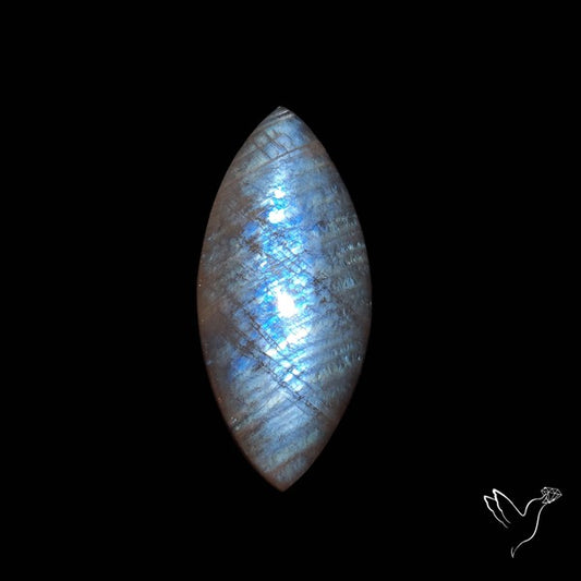 Belomorite Blue Moonstone Cabochon Russian
