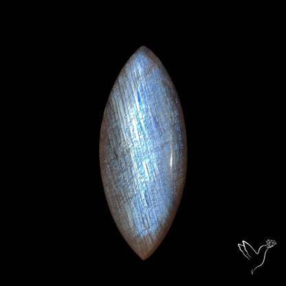 Belomorite Blue Moonstone Cabochon Russian