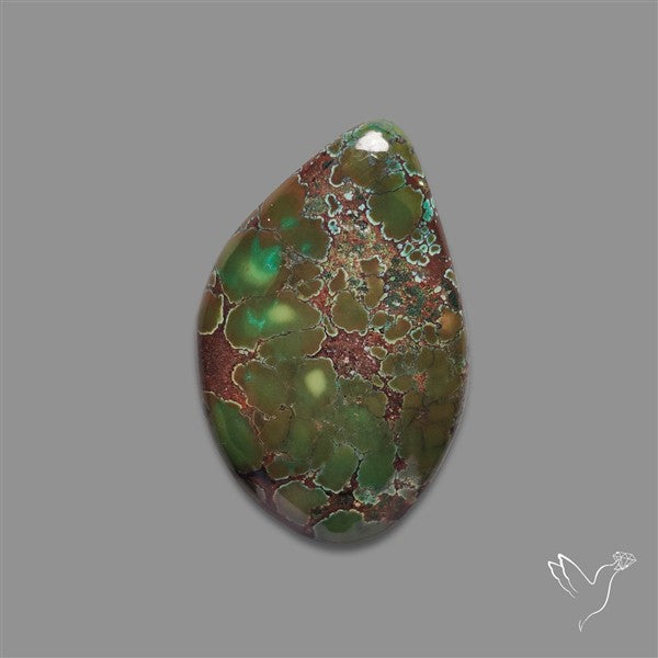 Dark Green Hubei Turquoise Cabochon