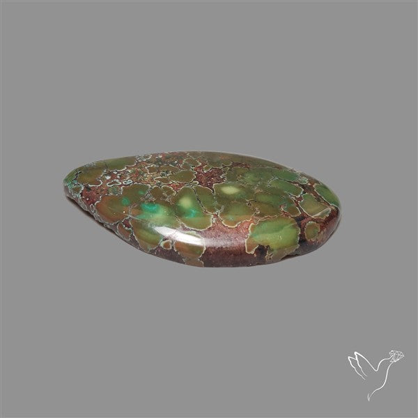 Dark Green Hubei Turquoise Cabochon