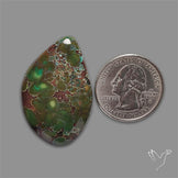 Dark Green Hubei Turquoise Cabochon