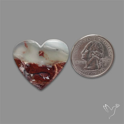 Aqua Chrysoprase Heart Cabochon
