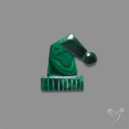 Malachite Hat Carving (handcarved)