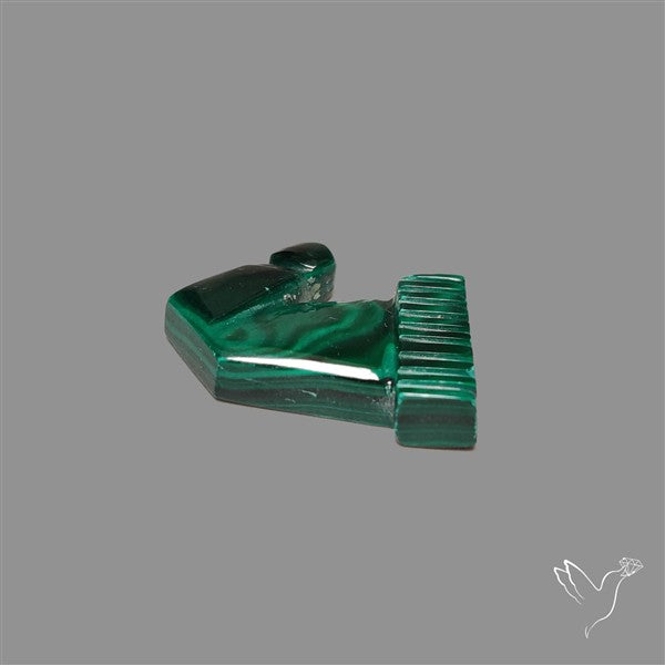 Malachite Hat Carving (handcarved)