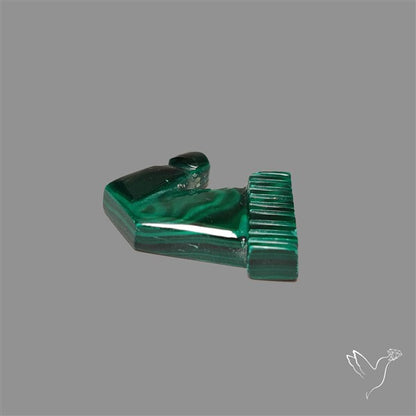 Malachite Hat Carving (handcarved)